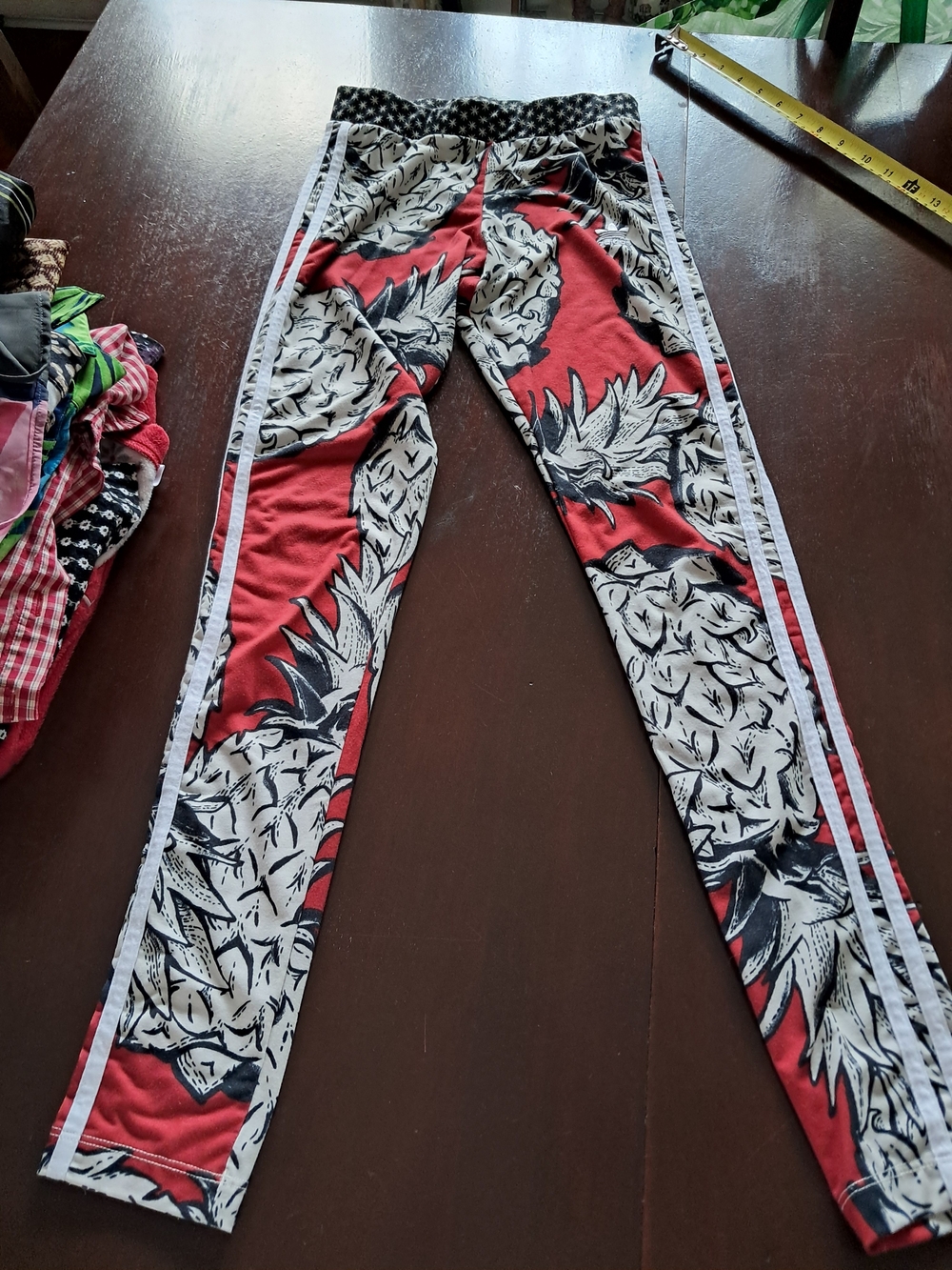 adidas Black Star Print Bottoms with Light Pink Lining